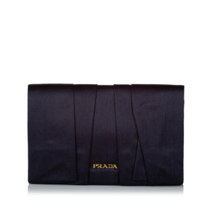 Prada Pleated Satin Clutch Bag (SHG-31019)