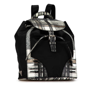 Prada Printed Saffiano Trimmed Tessuto Backpack (SHG-PIB586)