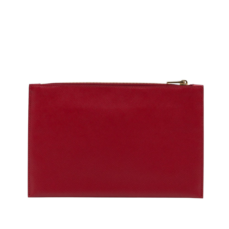 Prada Saffiano Leather Travel Clutch (SHG-dhgDDb)