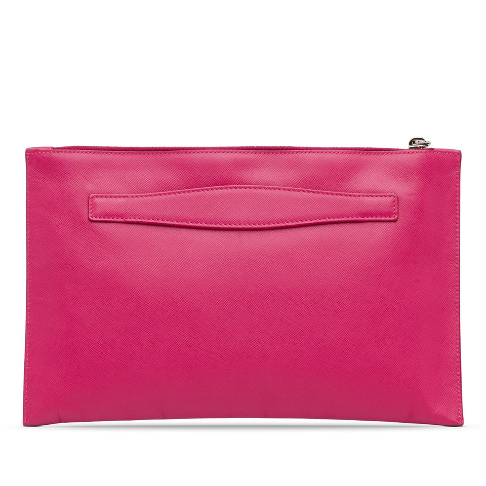 Prada Saffiano Lux Zip Clutch (SHG-aBNCAK)