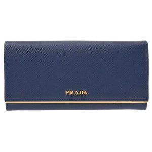 Prada SAFFIANO LEATHER METAL FRAME FLAP CONTINENTAL WALLET