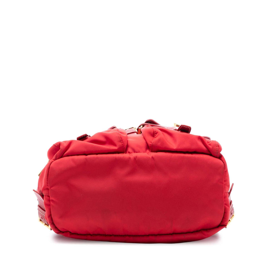 Prada Saffiano Trimmed Tessuto Backpack