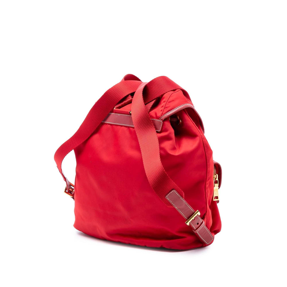 Prada Saffiano Trimmed Tessuto Backpack