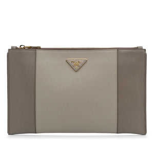Prada Saffiano Zip Clutch (SHG-w9pW4U)