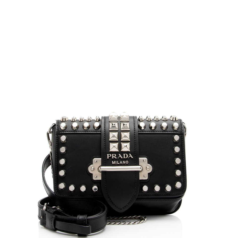 Prada Studded Saffiano Cahier Belt Bag (SHF-TSxdIG)