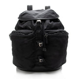 Prada Tessuto Double Pocket Drawstring Backpack (SHF-17072)