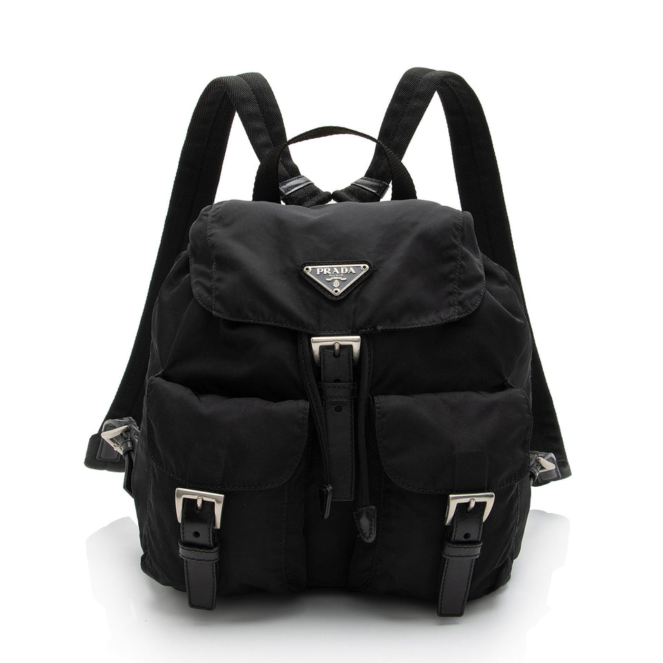 Prada Tessuto Double Pocket Medium Backpack (SHF-EHKQ1z)