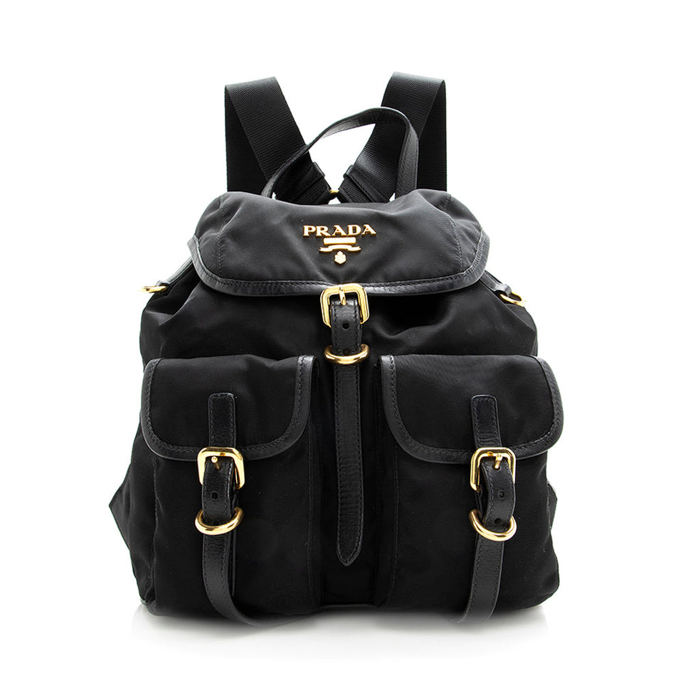 Prada Tessuto Double Pocket Small Backpack (SHF-19407)