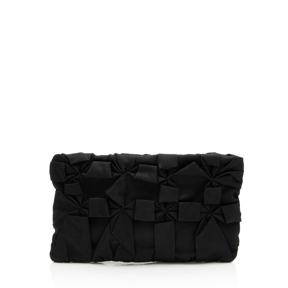 Prada Tessuto Origami Diamond Pleated Clutch