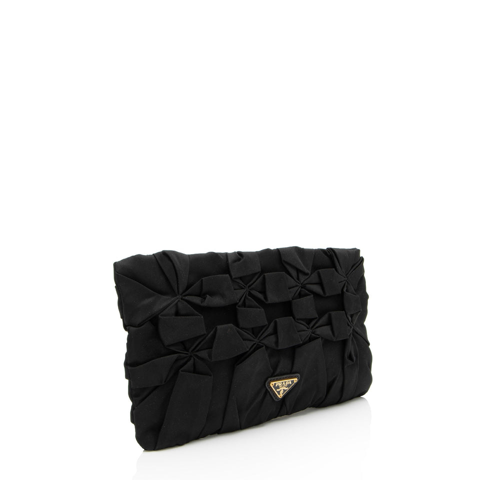 Prada Tessuto Origami Diamond Pleated Clutch