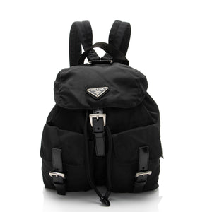 Prada Vintage Vela Double Pocket Small Backpack (SHF-CSDmuA)