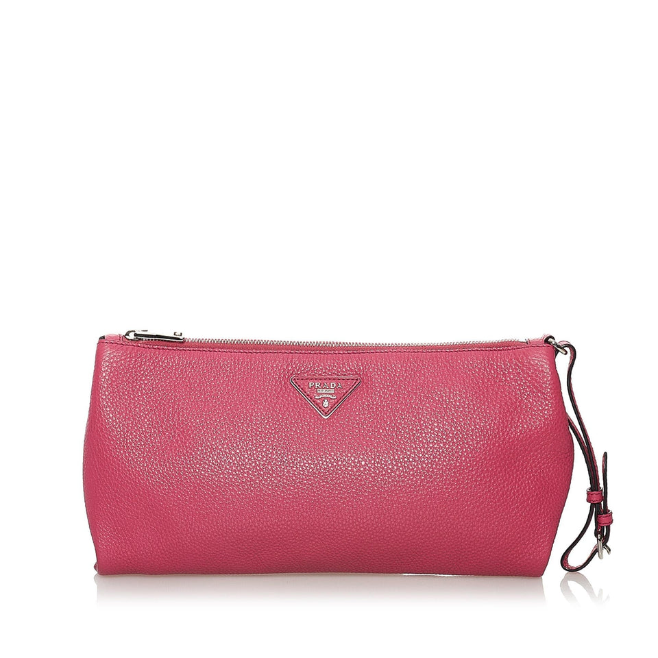 Prada Vitello Daino Clutch Bag (SHG-32199)