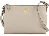 Prada VITELLO DAINO MEDIUM POUCH CROSSBODY BAG
