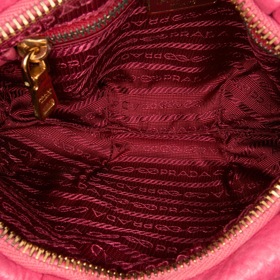 Prada Vitello Daino Wristlet Clutch