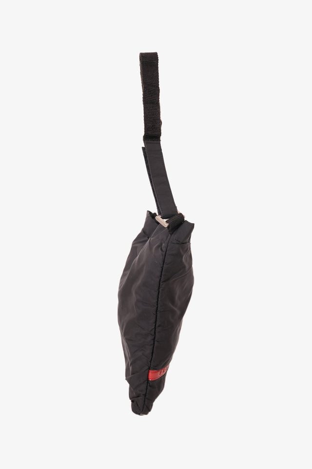 Prada 2010 Black Nylon Shoulder Bag Mini