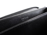 Prada 2017 Limited Edition Patch Cream Saffiano Leather Large Zip Wallet