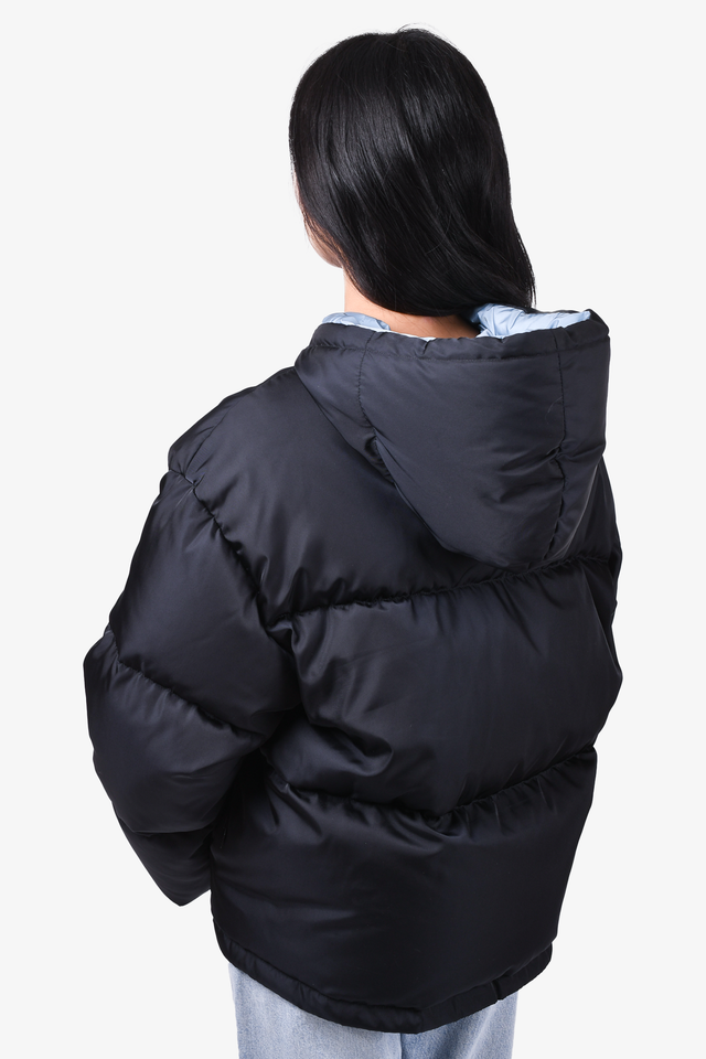 Prada 2022 Black Down Puffer Jacket Size 36