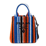 Prada Arancio Terrycloth Bayadere Stripe Bag