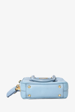Prada Baby Blue Saffiano Leather Micro Bag with Strap
