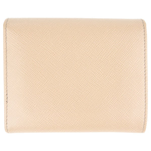 Prada Beige Saffiano Leather Trifold Wallet
