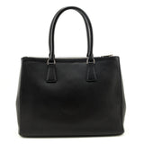 Prada Black City Calf Medium Galleria Double Zip Tote