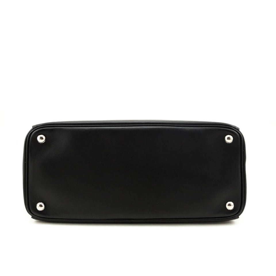 Prada Black City Calf Medium Galleria Double Zip Tote