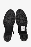 Prada Black Nylon/Brushed Leather Combat Boots Size 39