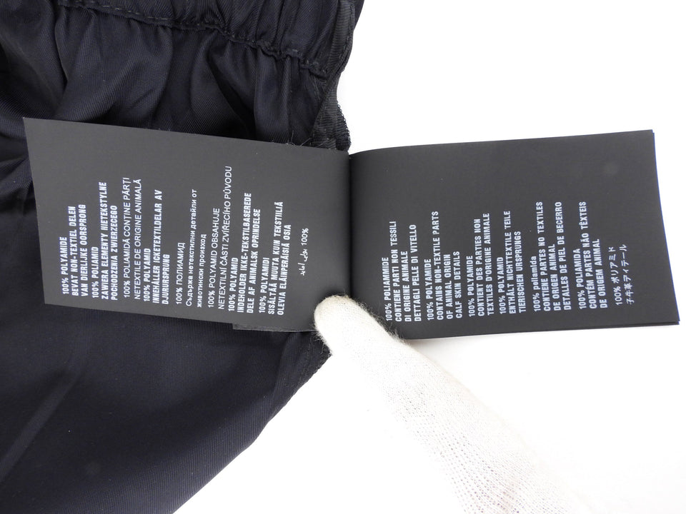 Prada Black Nylon Logo Patch Running Shorts - 40