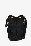 Prada Black Nylon Tessuto Shoulder Bag With Leather Top Handle