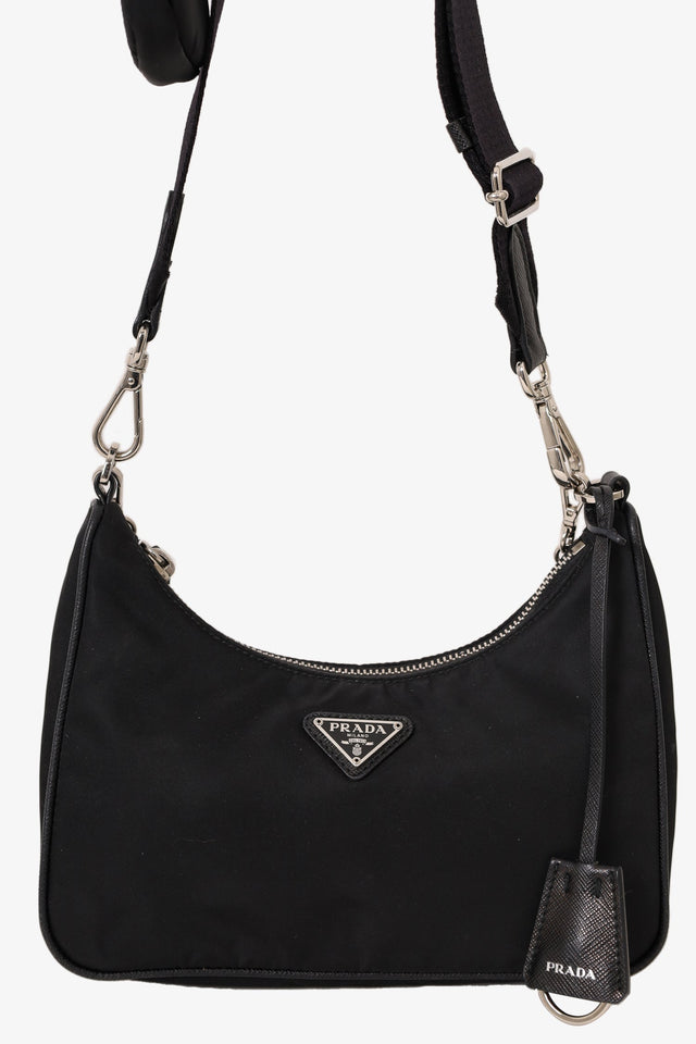 Prada Black Re-Nylon Re-Edition 2005 Crossbody Bag