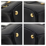 Prada Black Saffiano Lux Medium Galleria Double Zip Tote