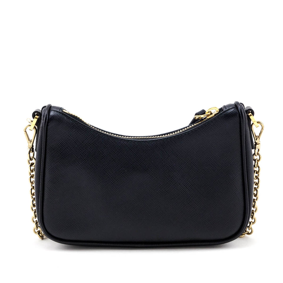 Prada Black Saffiano Lux Mini Shoulder Bag