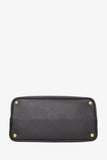 Prada Black  Saffiano Medium Cuir Double Bag with Strap