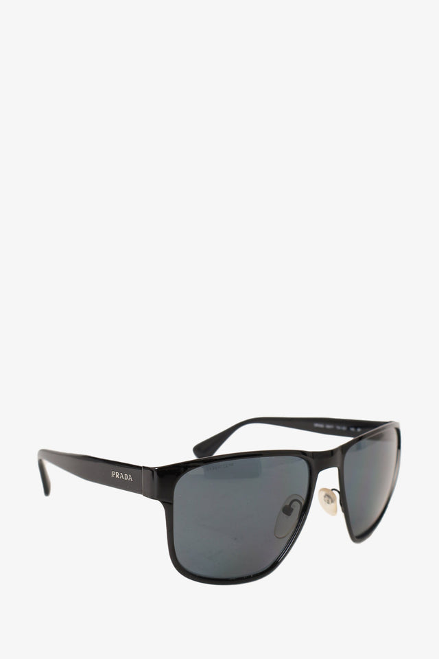 Prada Black Square Frame Logo Plaque