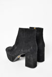 Prada Black Suede Platform Boot Size 39