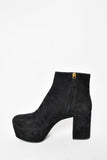 Prada Black Suede Platform Boot Size 39