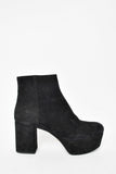 Prada Black Suede Platform Boot Size 39