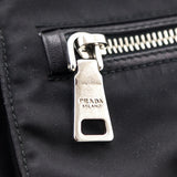 Prada Black Tessuto Nylon Double Buckle Small Messenger Bag