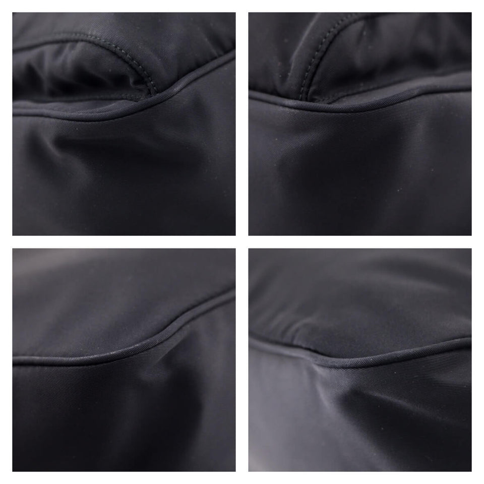 Prada Black Tessuto Nylon Double Buckle Small Messenger Bag