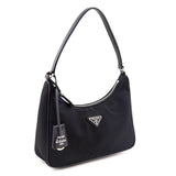 Prada Black Tessuto Nylon Saffiano Mini Re-Edition 2005 Bag