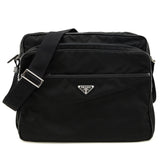 Prada Black Tessuto & Saffiano Messenger Bag