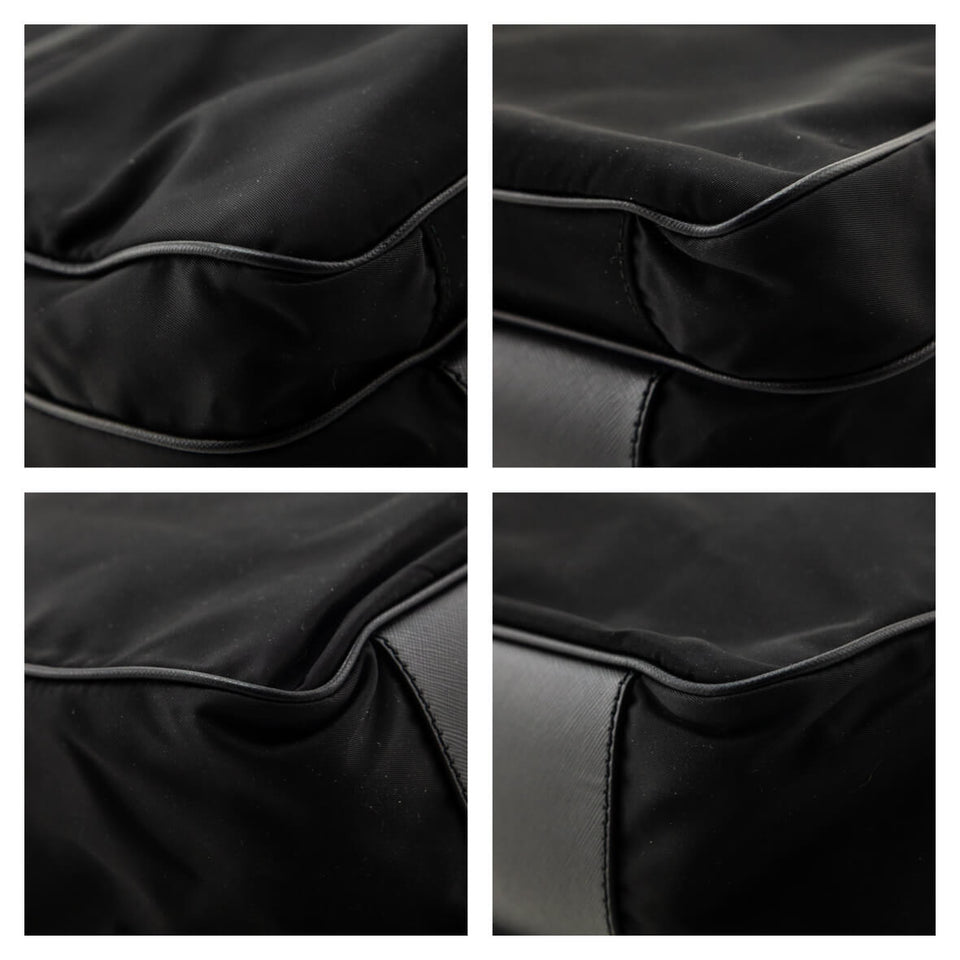 Prada Black Tessuto & Saffiano Messenger Bag