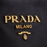 Prada Black Vitello Daino Hobo