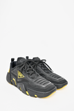 Prada Black/Yellow Rubber/Fabric Sneakers Size 9.5