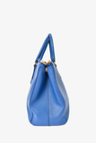 Prada Blue Saffiano Leather Large Galleria Tote Bag with Strap