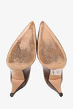 Prada Brown Croc Embellished Point Toe Heels Size 37