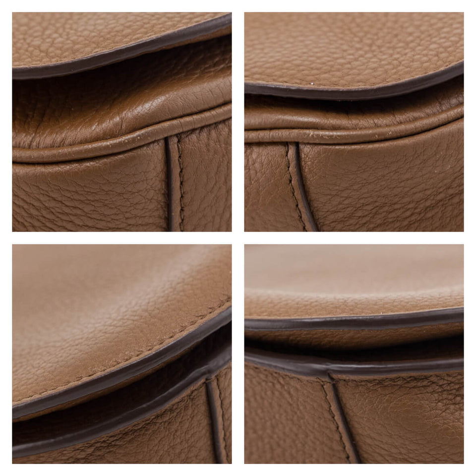 Prada Caramel Vitello Daino Saddle Bag Crossbody