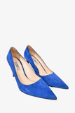 Prada Cobalt Blue Suede Pointed Toe Pumps Size 41