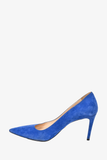 Prada Cobalt Blue Suede Pointed Toe Pumps Size 41