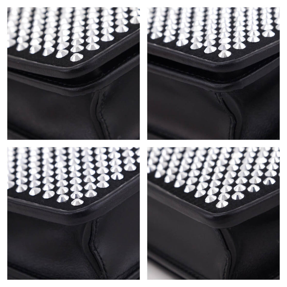 Prada Crystal Mini Wallet Chain